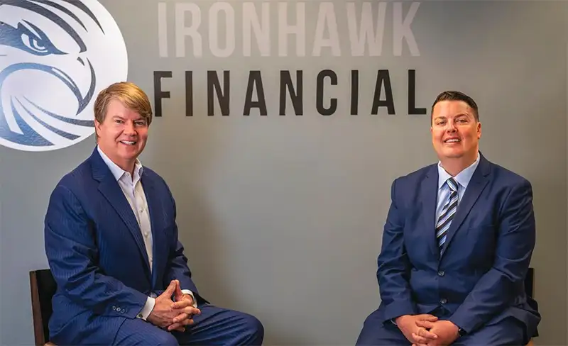 Managing Partner Joe Lombardi and Master Broker Timothy Maloney of IronHawk Financial.